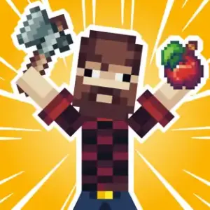 Beardie Craft Survival gameplay in a colorful 2D sandbox world with crafting, survival, missions, and exploration