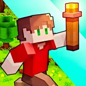 Cuberealm io gameplay in a browser sandbox world with crafting, mining, dungeons, and block exploration
